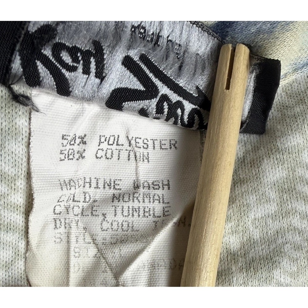 VTG Kay Silver Abstract Art to Wear Shirt(L) Skirt(M) Set Pastel Brushstroke 80s - Picture 13 of 14